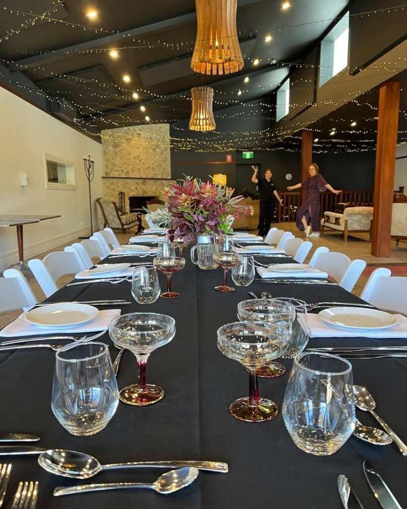 Inside McLaren Vale Function Venue with event hire spaces in Mclaren Vale and full catering and table service for birthdays weddings and coporate events at Oxenberry Farm.