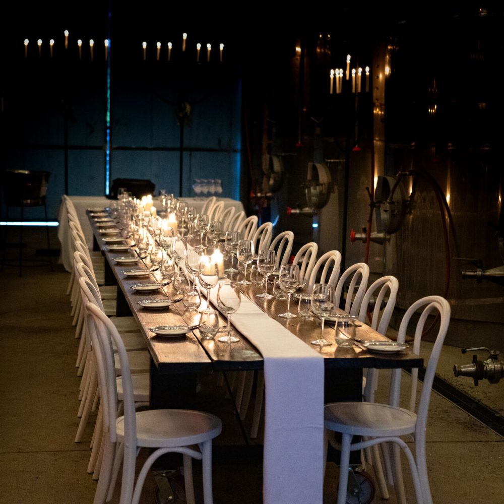 mclaren vale function venue table set for event at oxenberry function space